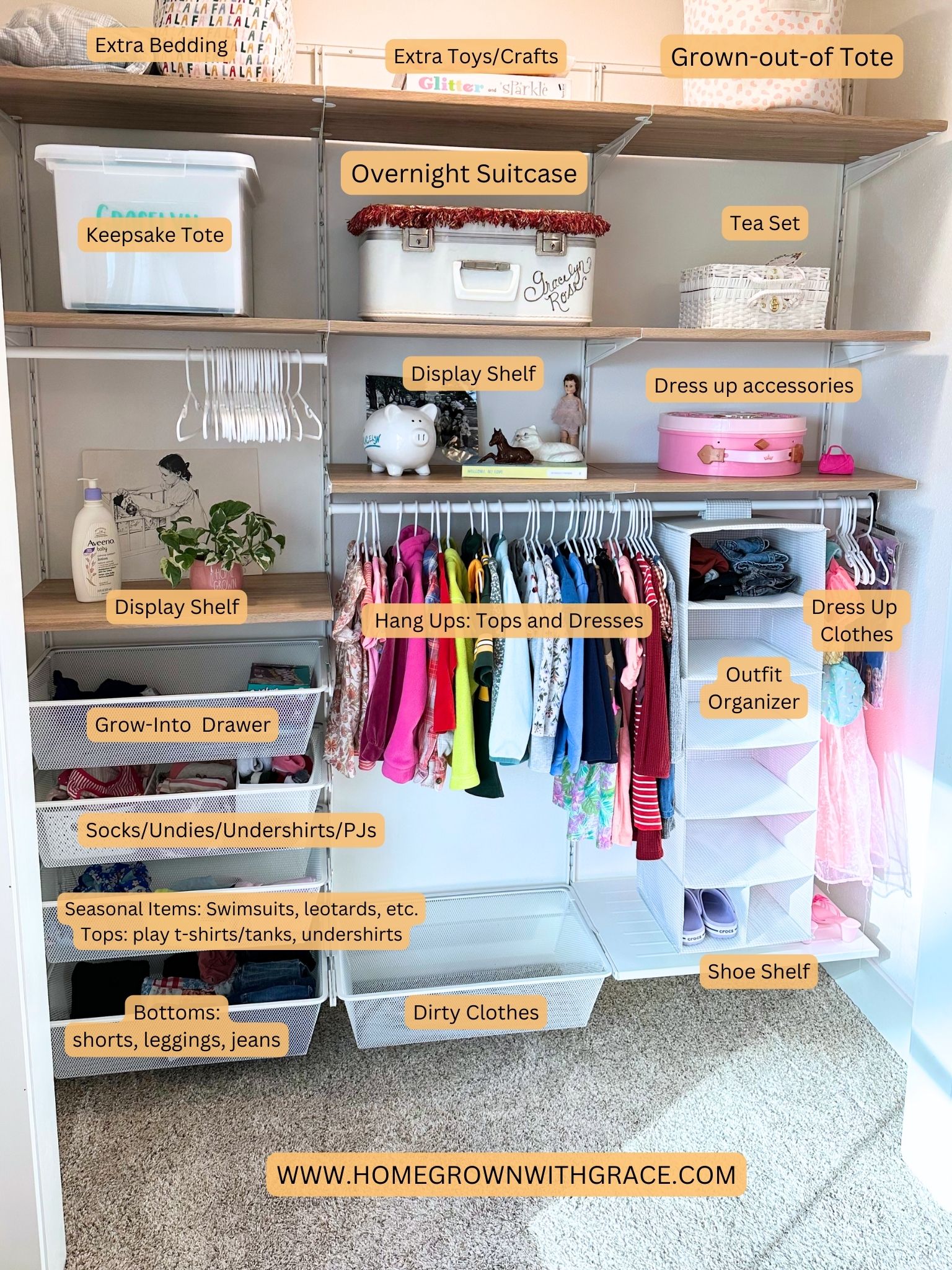 IKEA BOAXEL CLOSET FOR A GIRL - Homegrown With Grace