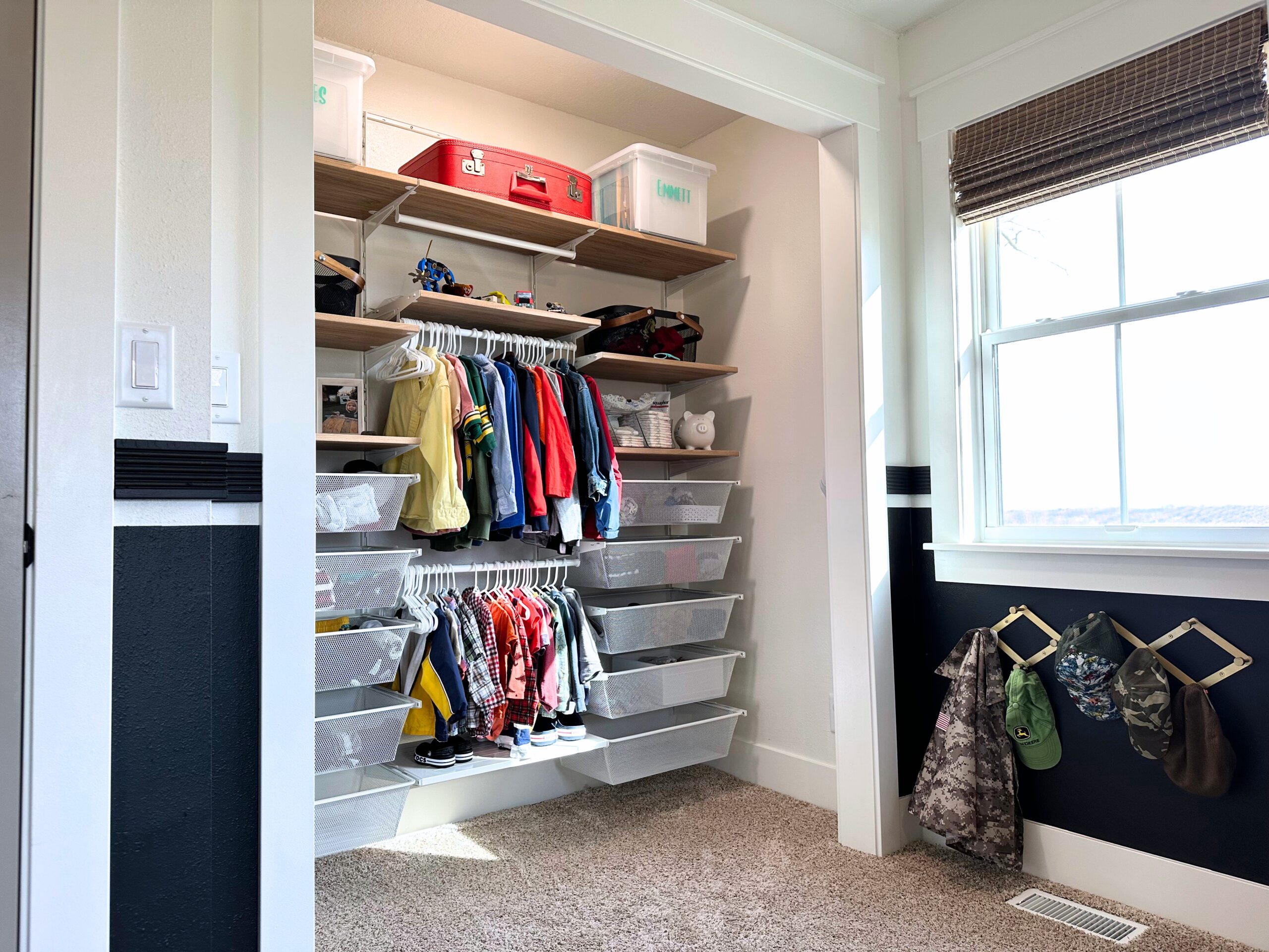 IKEA BOAXEL Closet In Boys' Shared Bedroom - Homegrown With Grace