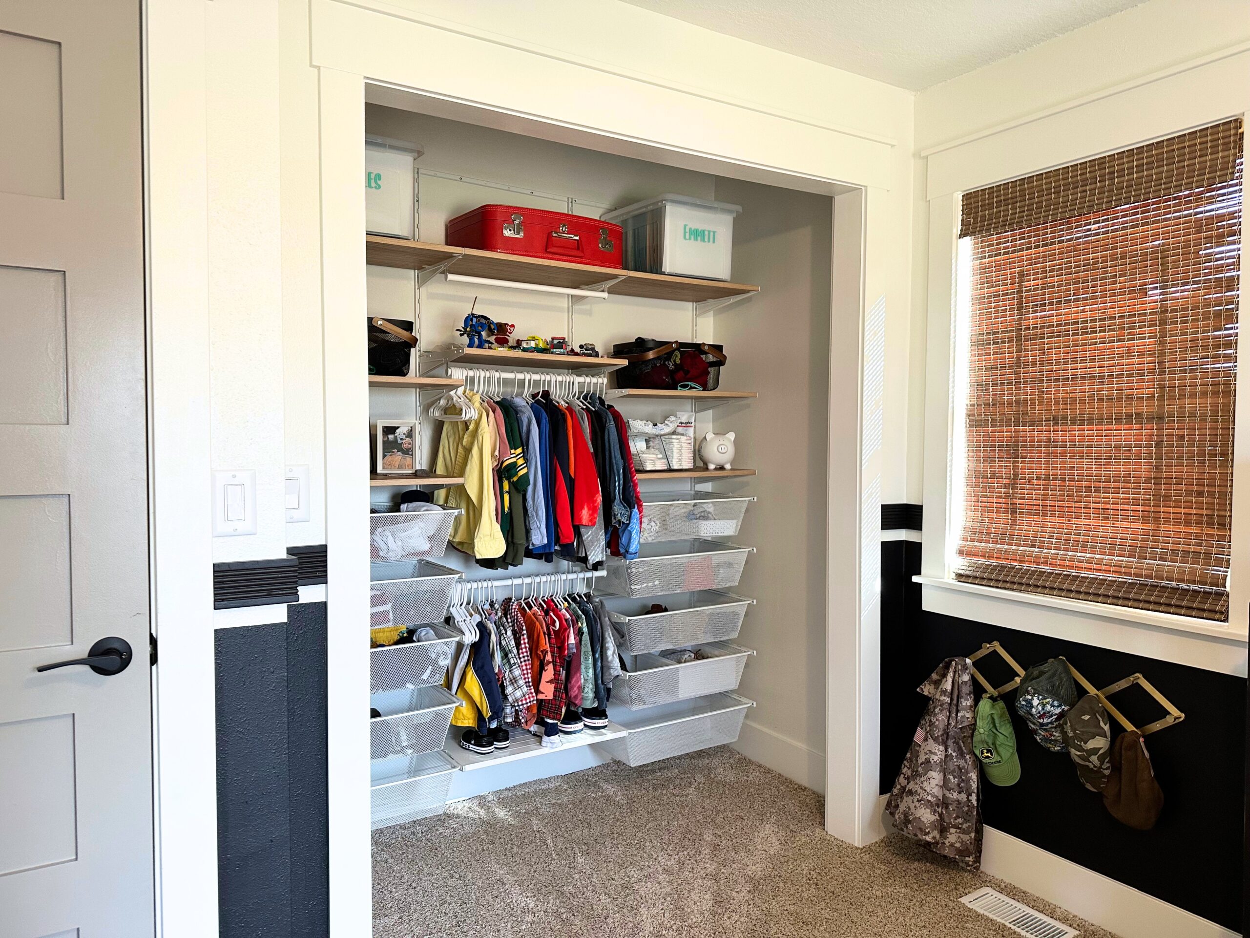 IKEA BOAXEL Closet In Boys' Shared Bedroom - Homegrown With Grace